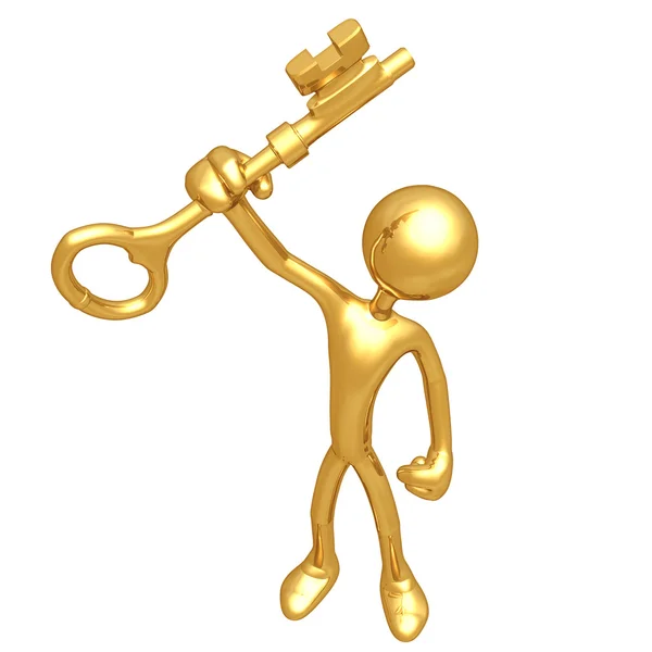 Złoty klucz Obraz Stockowy