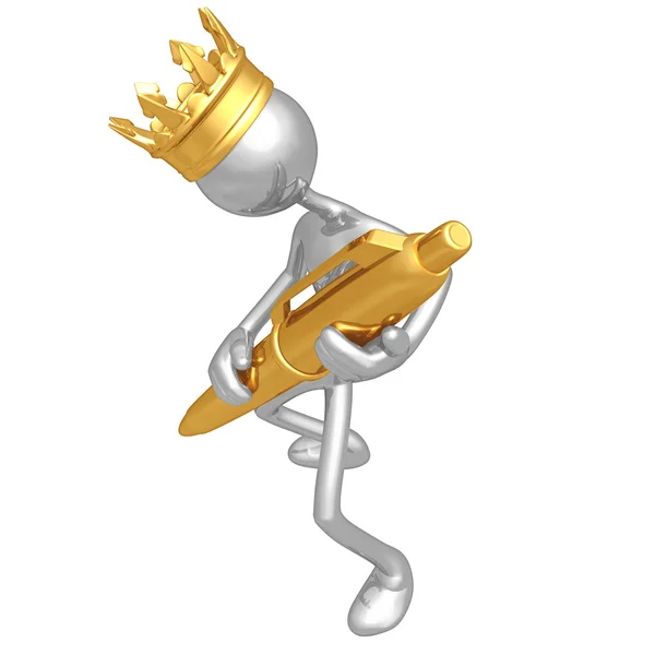Král se zlatým perem — Stock fotografie