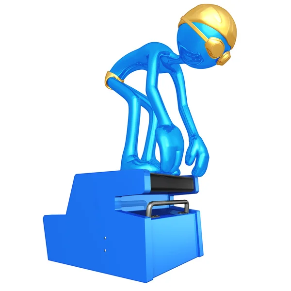 Nadador 3D —  Fotos de Stock