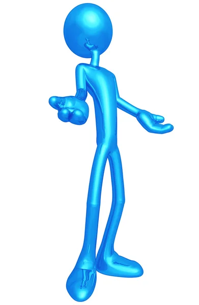 3D Character Gesture — Stock Photo, Image
