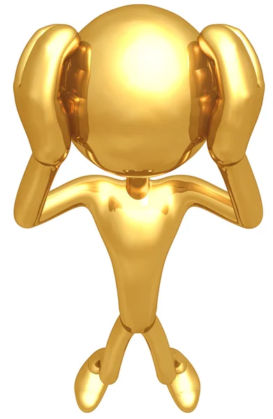 Ouro Guy Gesture — Fotografia de Stock