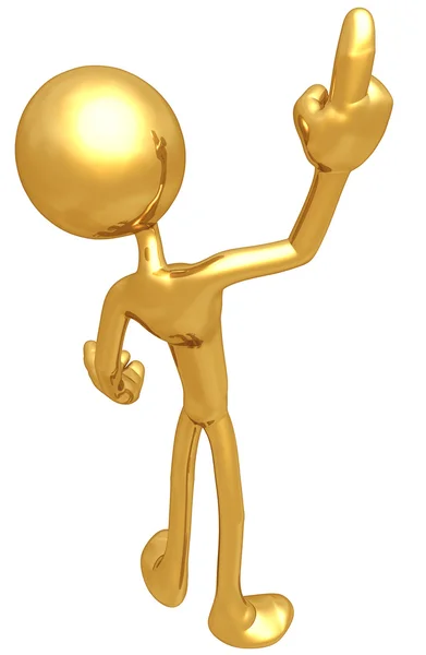 Gold Guy Gesture — Stock Photo, Image