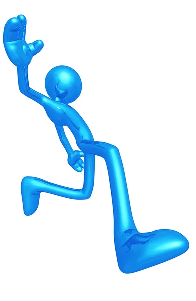 3D Character Leaping — Stock Photo, Image