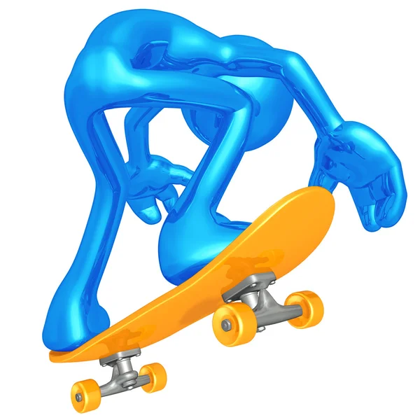 stock image 3D Character Skateboarding