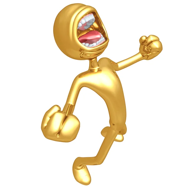 Gold Guy În Rage — Fotografie, imagine de stoc