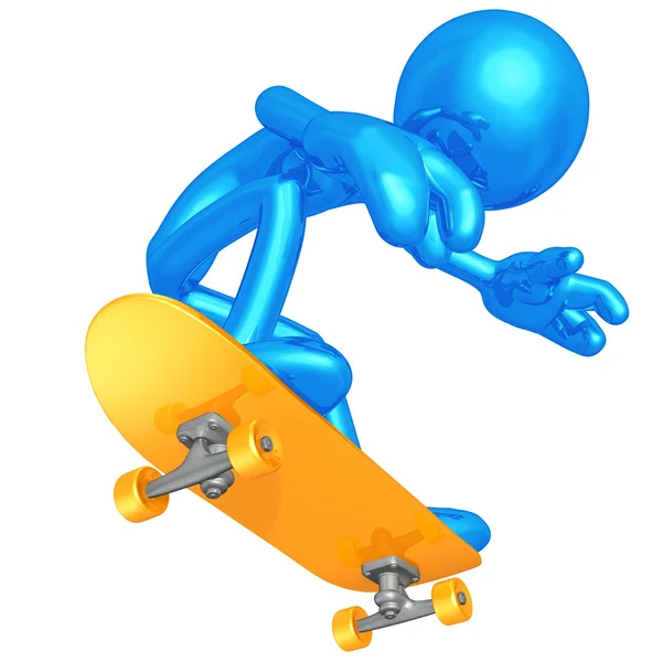 3D символ, скейтбординг — стокове фото