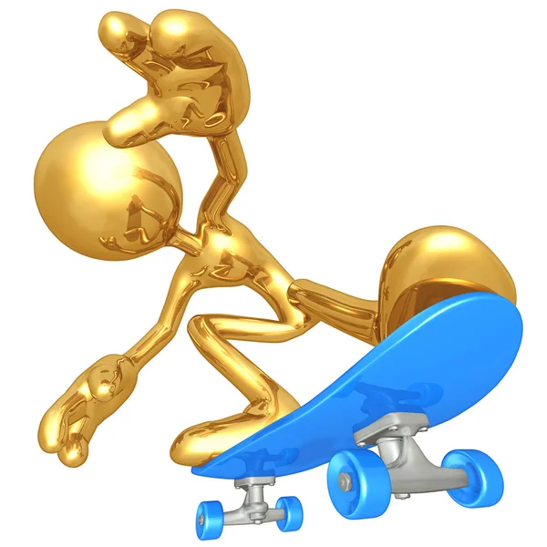 Gold im Skateboarden — Stockfoto