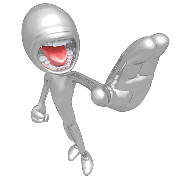 Сердитый 3D-персонаж — стоковое фото