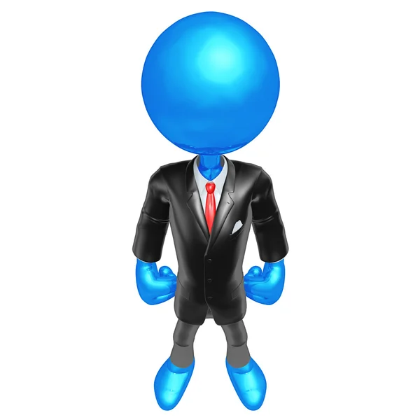 3D χαρακτήρα επιχειρηματίας ντυμένος για την επιτυχία — Φωτογραφία Αρχείου