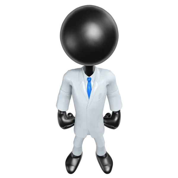 Hombre de negocios de carácter 3D vestido para el éxito —  Fotos de Stock