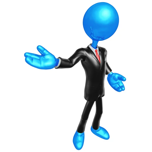 3D Businessman Presenter — Stock Photo, Image