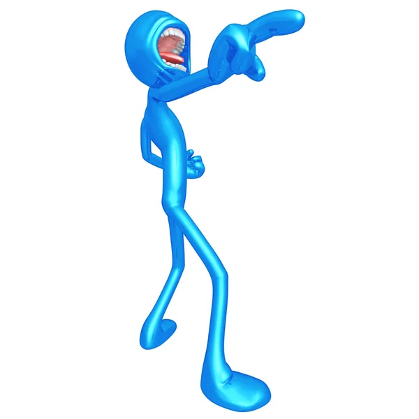 stock image 3D Character Yelling And Pointing Directions