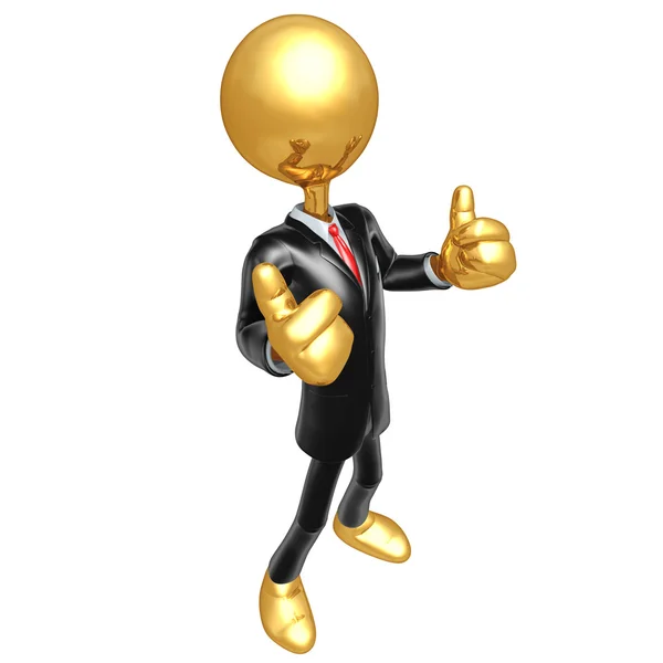 Gold Guy Businessman Dressed For Success — Stock Photo, Image