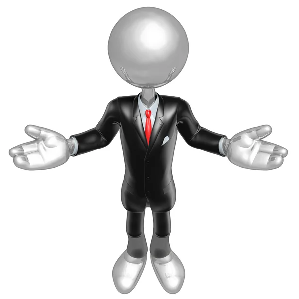 3D-s üzletember műsorvezető karakter — Stock Fotó