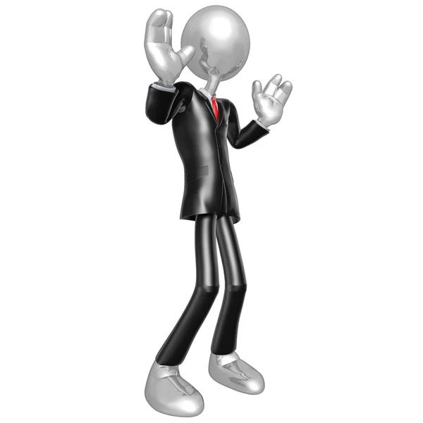 3D-s üzletember műsorvezető karakter — Stock Fotó