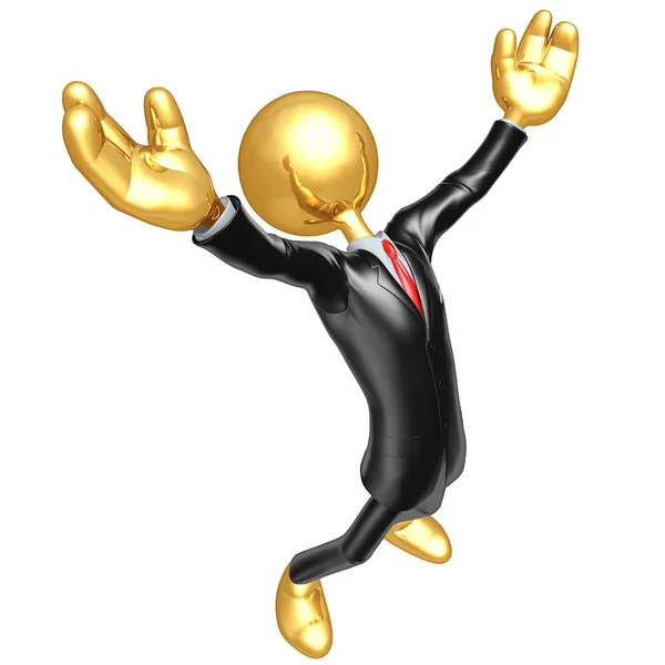 Gold Guy Businessman Success — Stock Photo, Image