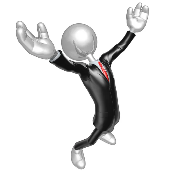 3D Businessman Character Success — Stock Photo, Image