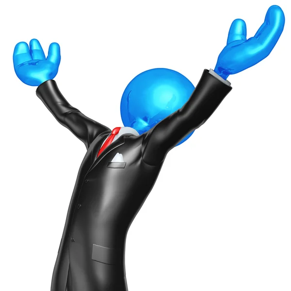 3D Businessman Character Success — Stock Photo, Image