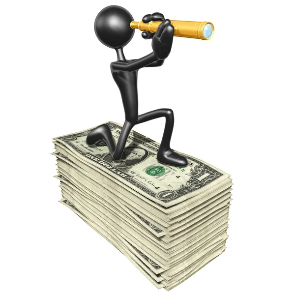 3D-teken met geld — Stockfoto