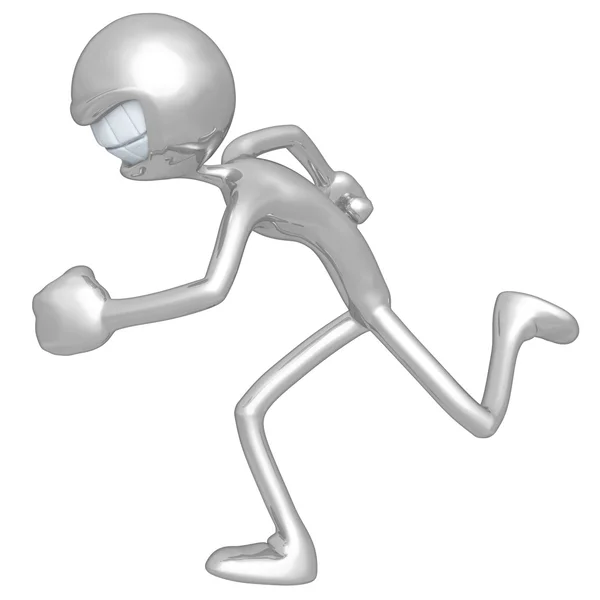 3D Character Smiling And Running — Stock Photo, Image
