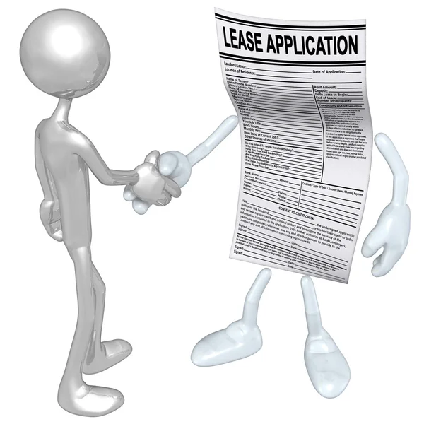 Lease Application Handshake — Stock Photo, Image