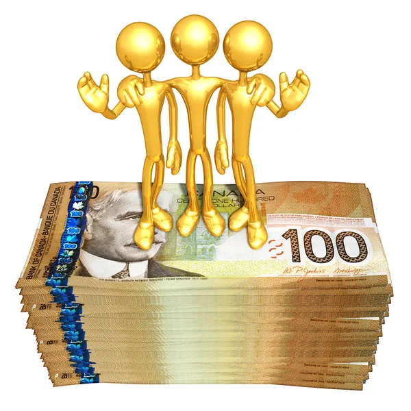 Gold Guys With Money Royalty Free Stock Photos