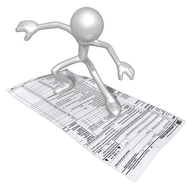 3D znaków z formularza podatkowego — Zdjęcie stockowe