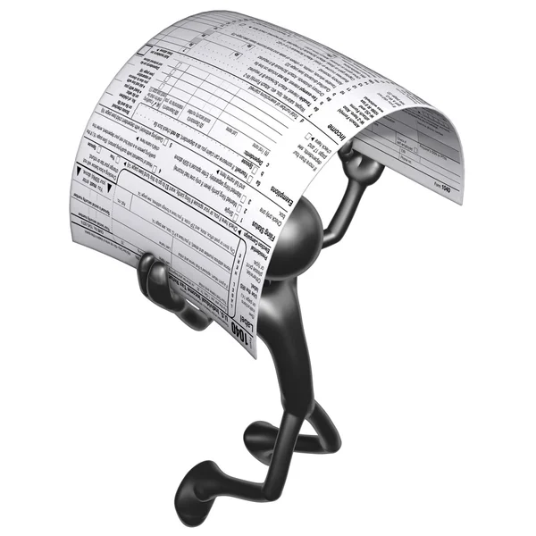 3D znak s daňové formuláře — Stock fotografie