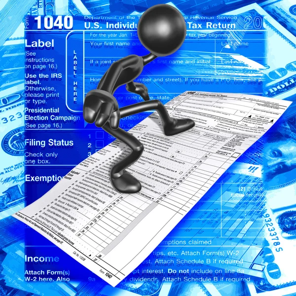 3d Zeichen mit Steuerformular — Stockfoto