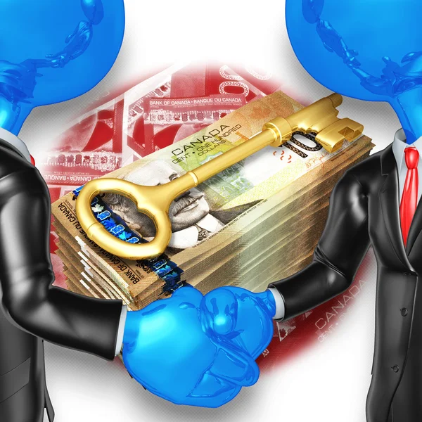 3D Characters Business Handshake — Stock Photo, Image