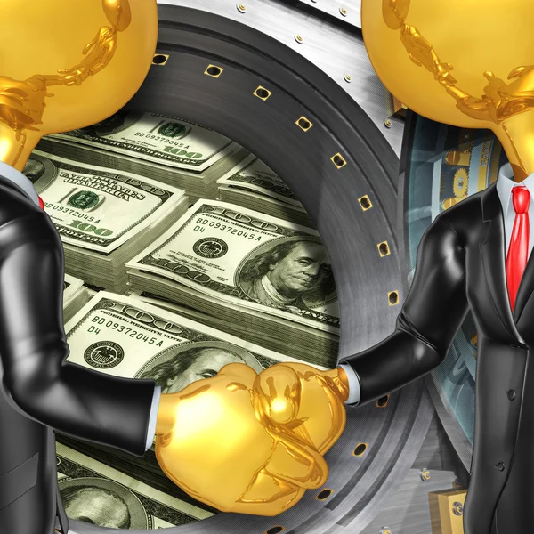 Money Handshake — Stock Photo, Image