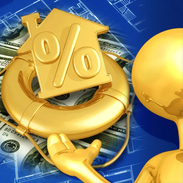 Gold Guy Realty Concept — Stock Photo, Image