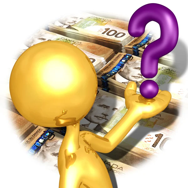 Gold Guy With With A Question Stock Image