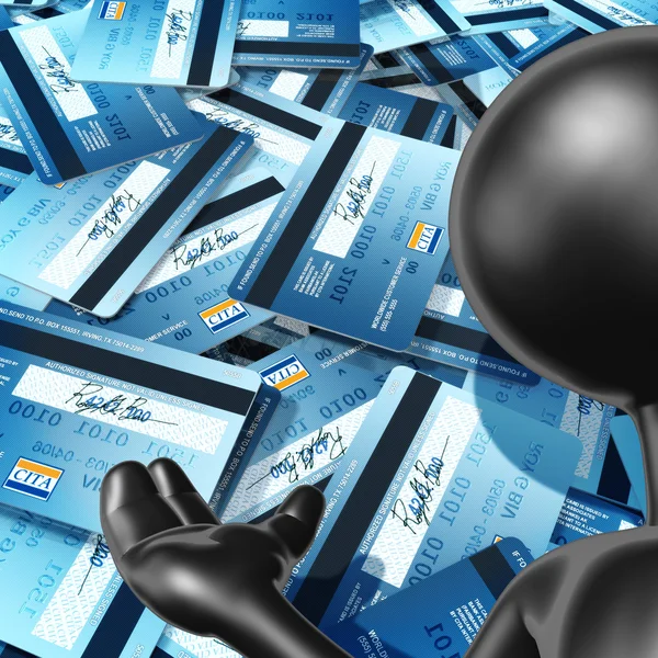 Apresentador de cartão de crédito — Fotografia de Stock