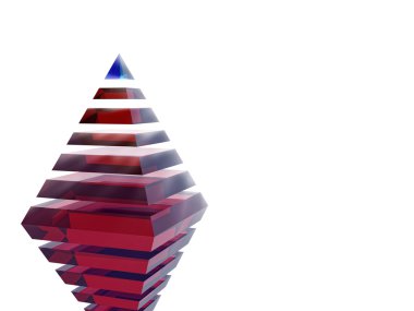 The pyramid of success and leadership clipart