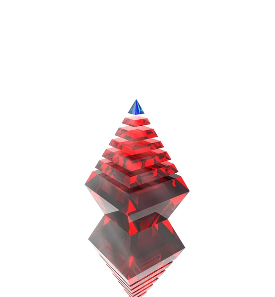 Піраміда успіху та лідерства — стокове фото