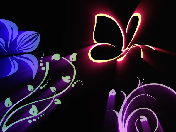 Luminous butterfly — Stock Photo, Image