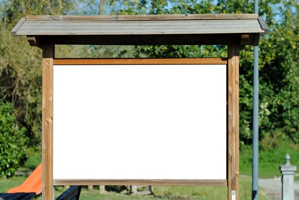 stock image Blank bill board in the park, to be filled