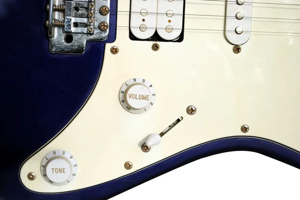 एक पुराने शैली इलेक्ट्रिक गिटार बंद करें — स्टॉक फ़ोटो, इमेज