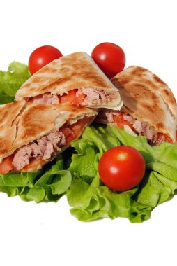 tortilla tuna ve domates, tipik İtalyan gözleme