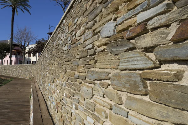Beige stone wall — Stock Photo, Image