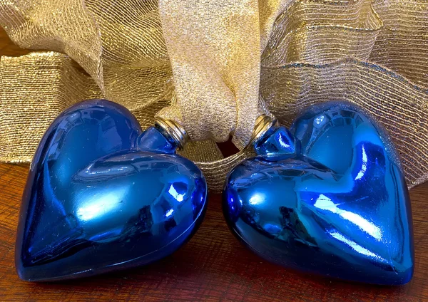 Dua hati biru — Stok Foto