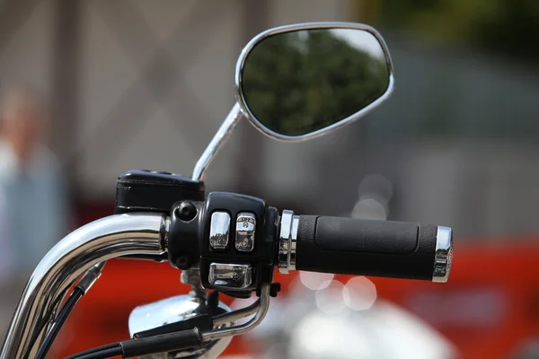 Motorcycle rear view mirror — Stock Photo, Image