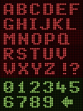 alfa sayısal alfabe yazı tipi led ekran siyah