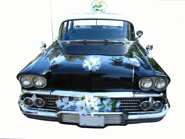 Beyaz zemin üzerinde güzel retro araba — Stok fotoğraf