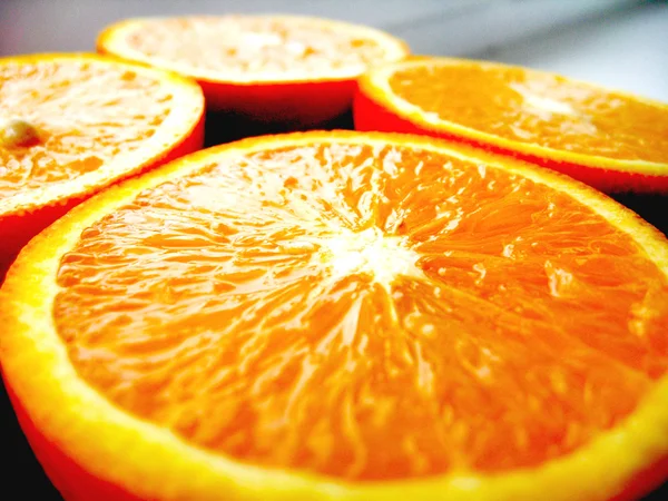 Orange cut in half — Stock Photo, Image