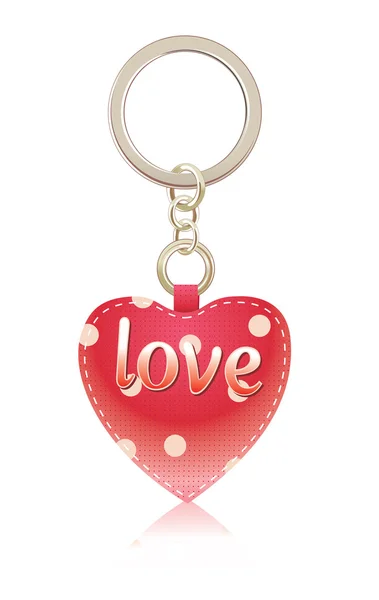 stock vector Charm in the form of red heart