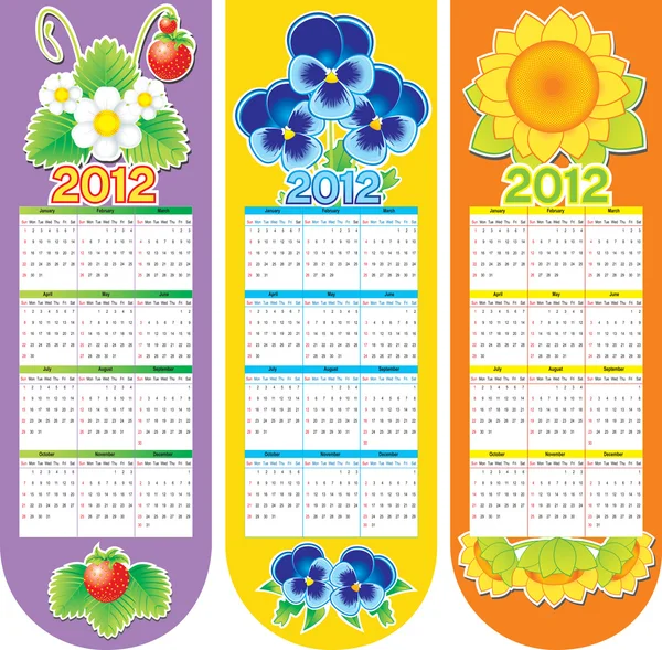 stock vector Bookmarks with flowers