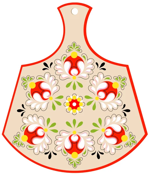 Εικονογράφηση φορέας ξύλινη σανίδα με την ζωγραφική του Ονέγκα — Διανυσματικό Αρχείο