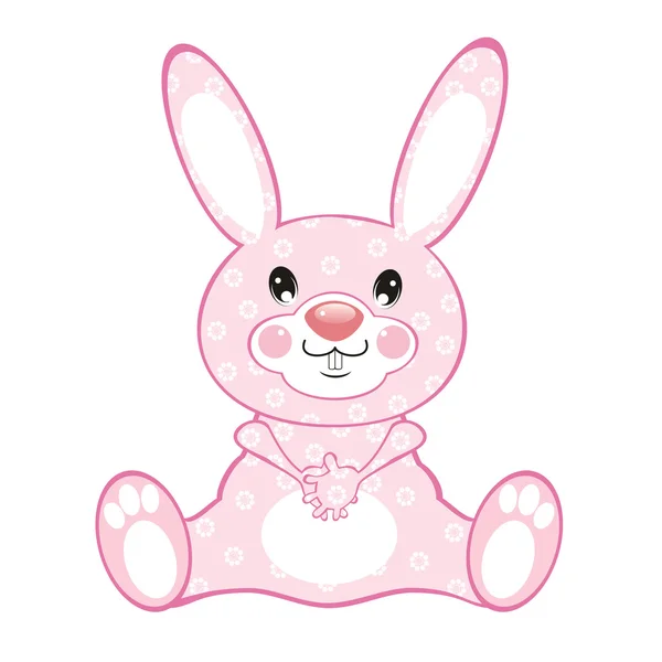 Милый розовый кролик — стоковое фото